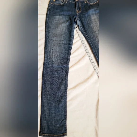 Big Star Alex Skinny Jeans Women's 27 Dark Wash Blue Stretch Denim Mid Rise Pant - Picture 3 of 13